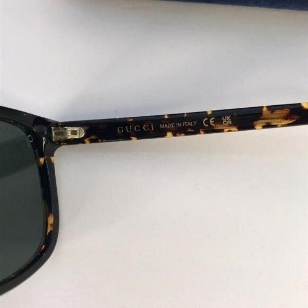 New Original Gucci GG1039S Havana tortoise square-frame sunglasses - Picture 4 of 12